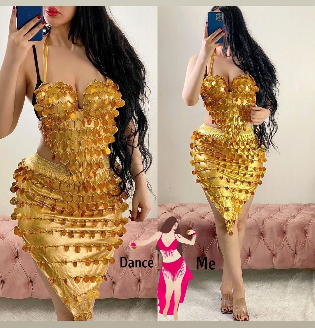 بدله رقص شرقى قطعتين