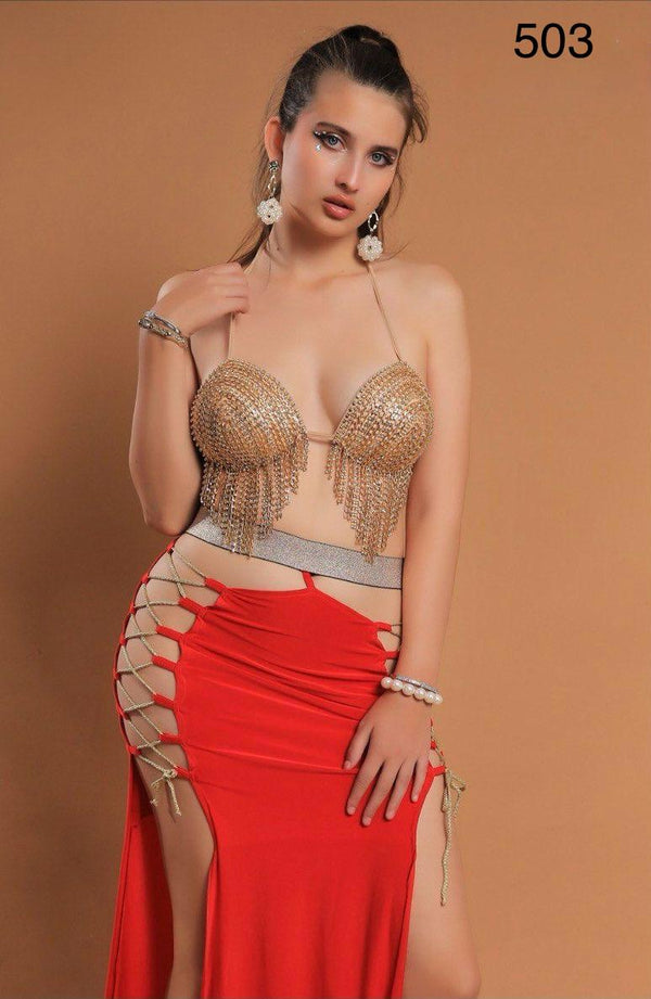 بدله رقص شرقى بروفيشنال قطعتين